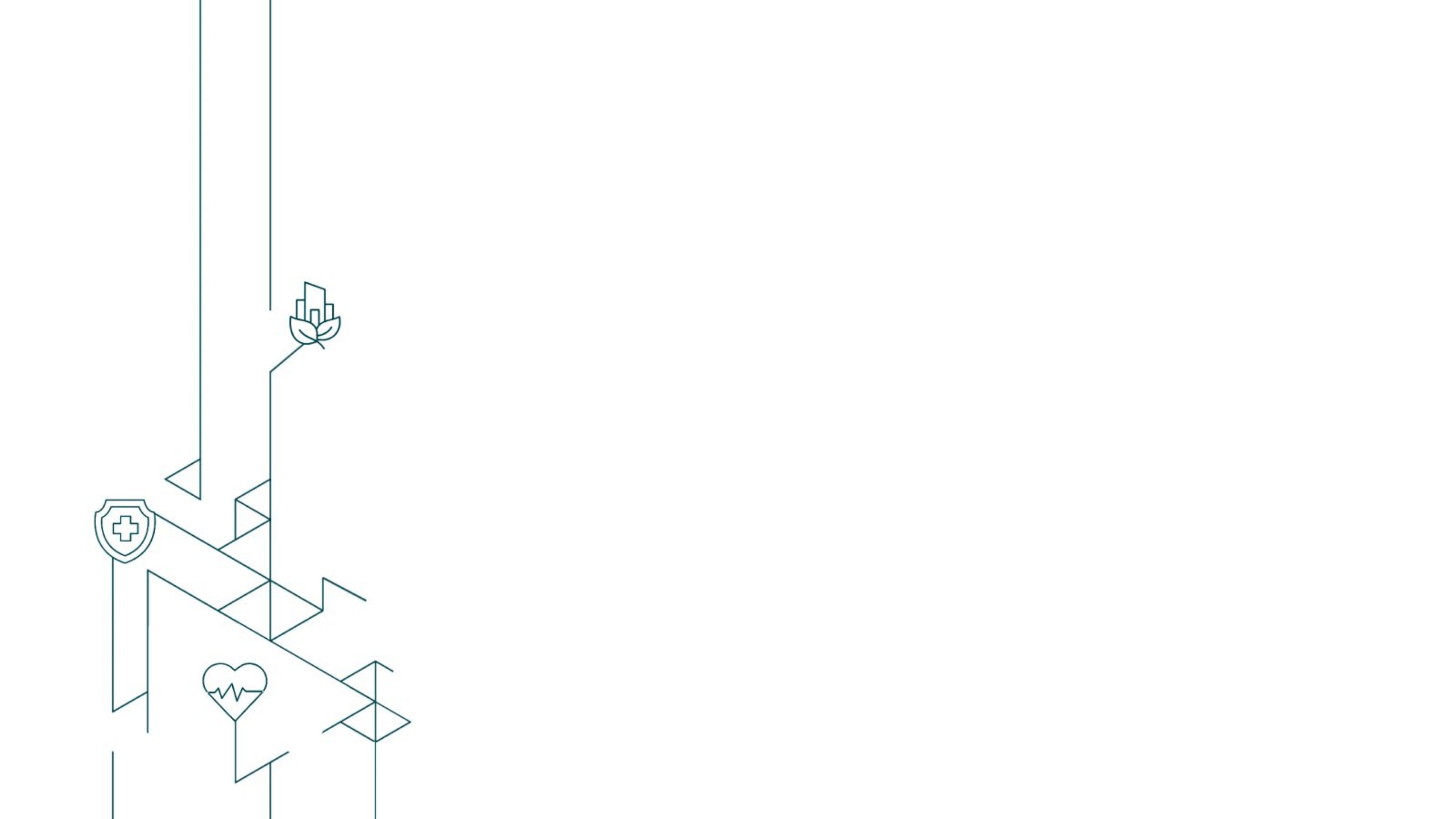 Geometric drawing of pathways with highlighted route