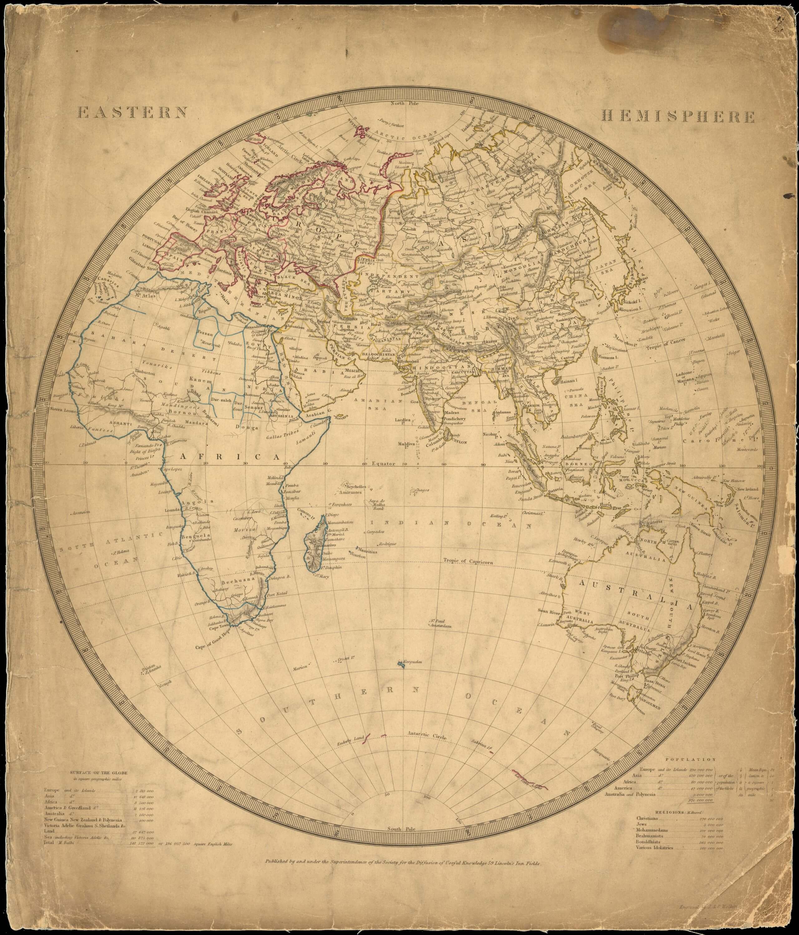 Eastern Hemisphere Map