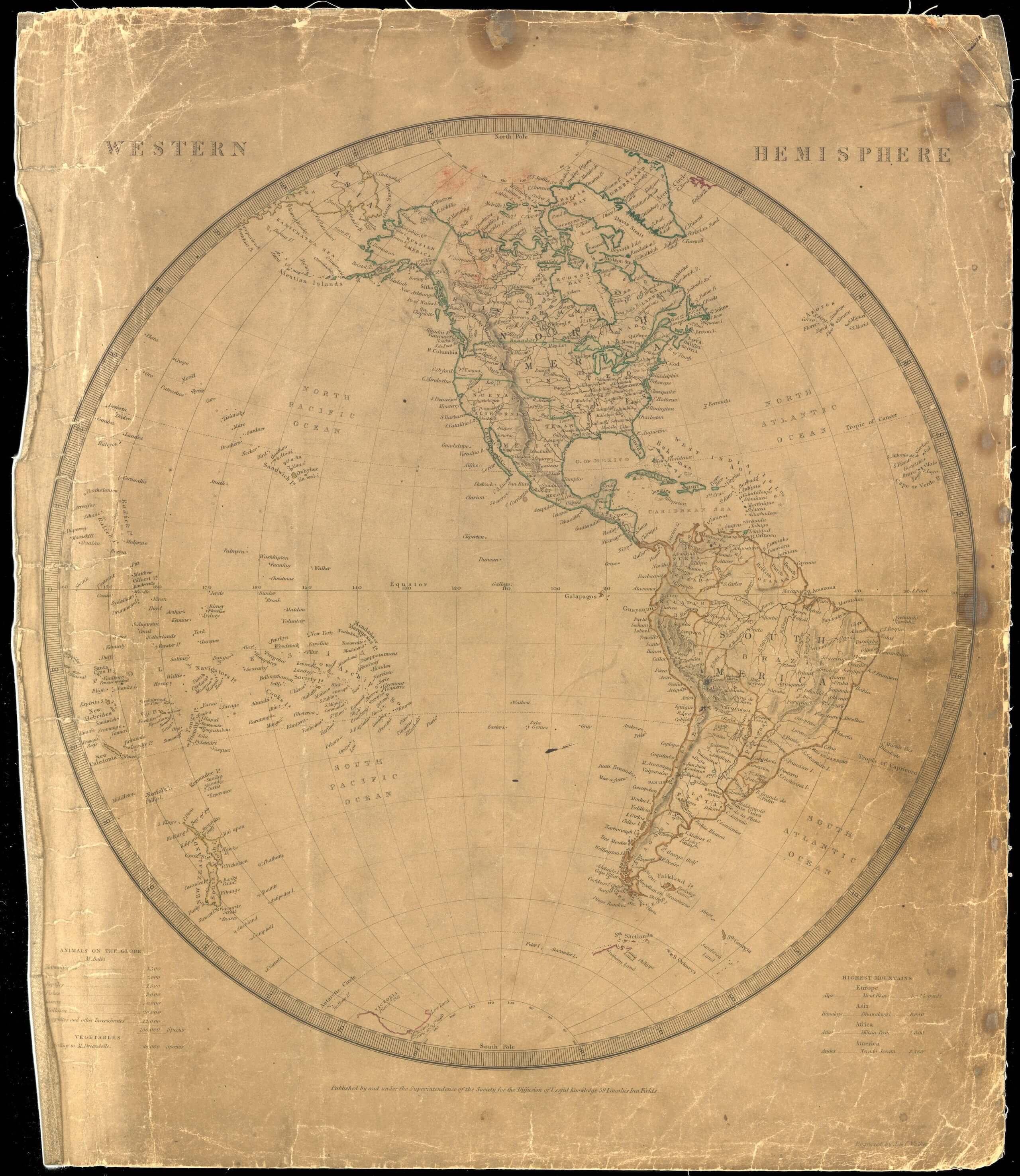 Western Hemisphere Map
