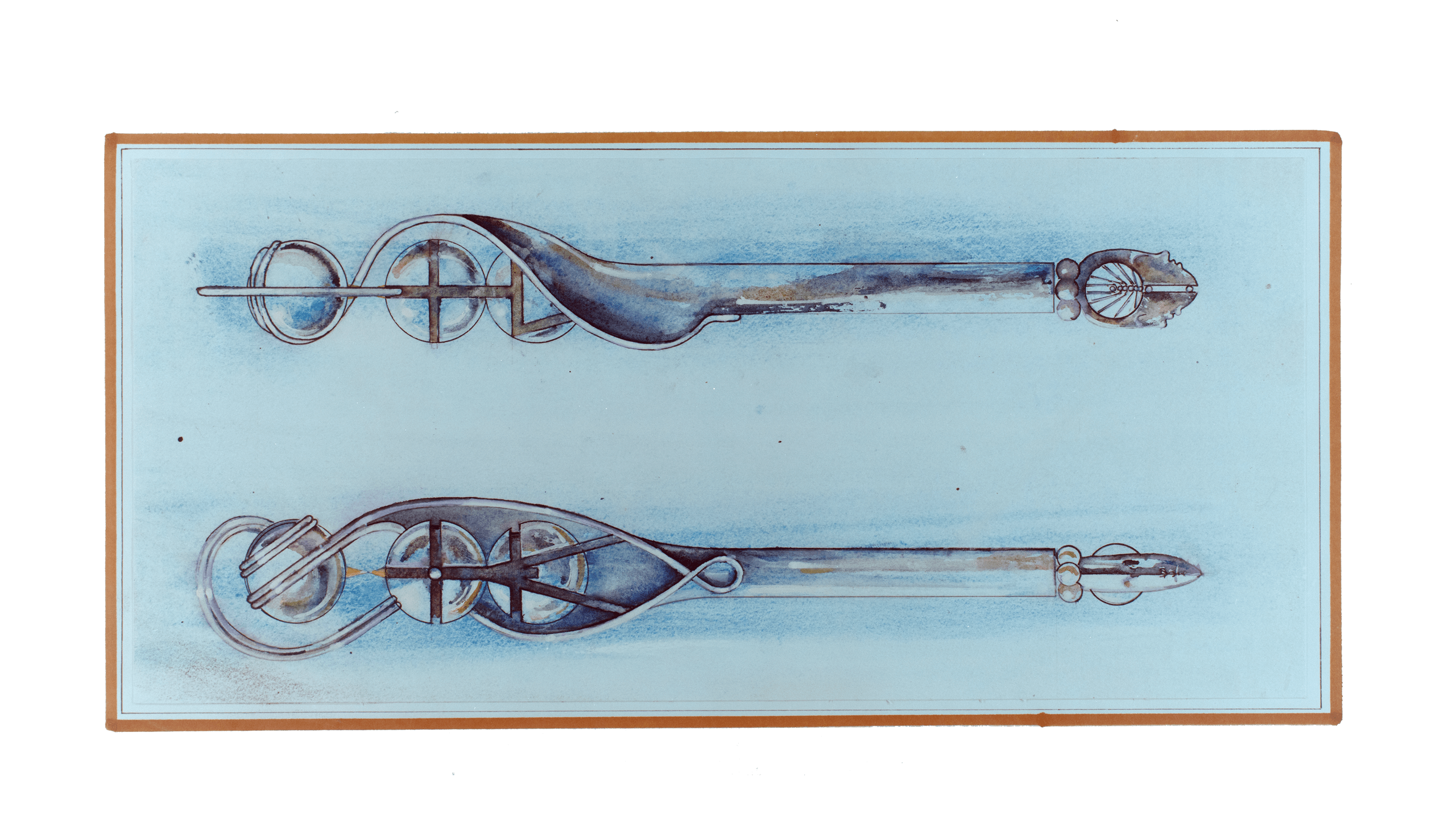 An original sketch of the mace