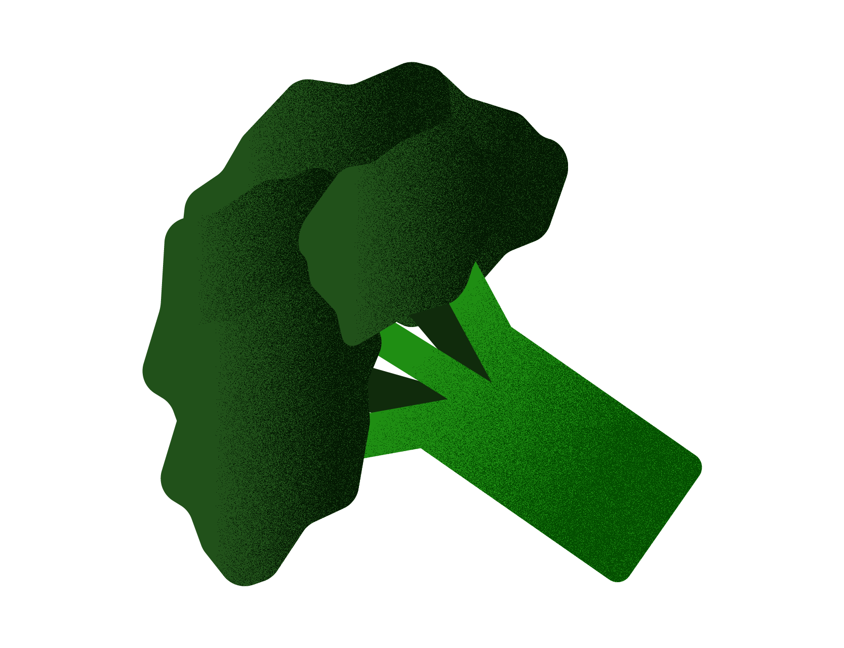 A cartoon style drawing of broccoli